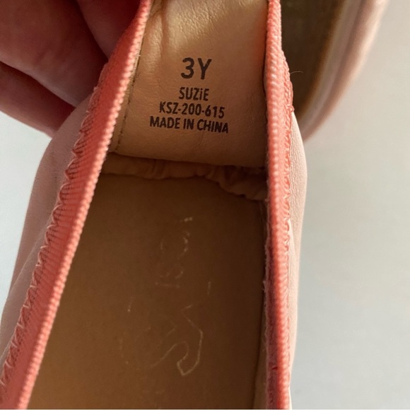 Yosi Samra Girl’s Powder Pink Sugar Melon Bow Ballet Flats - Picture 6 of 8